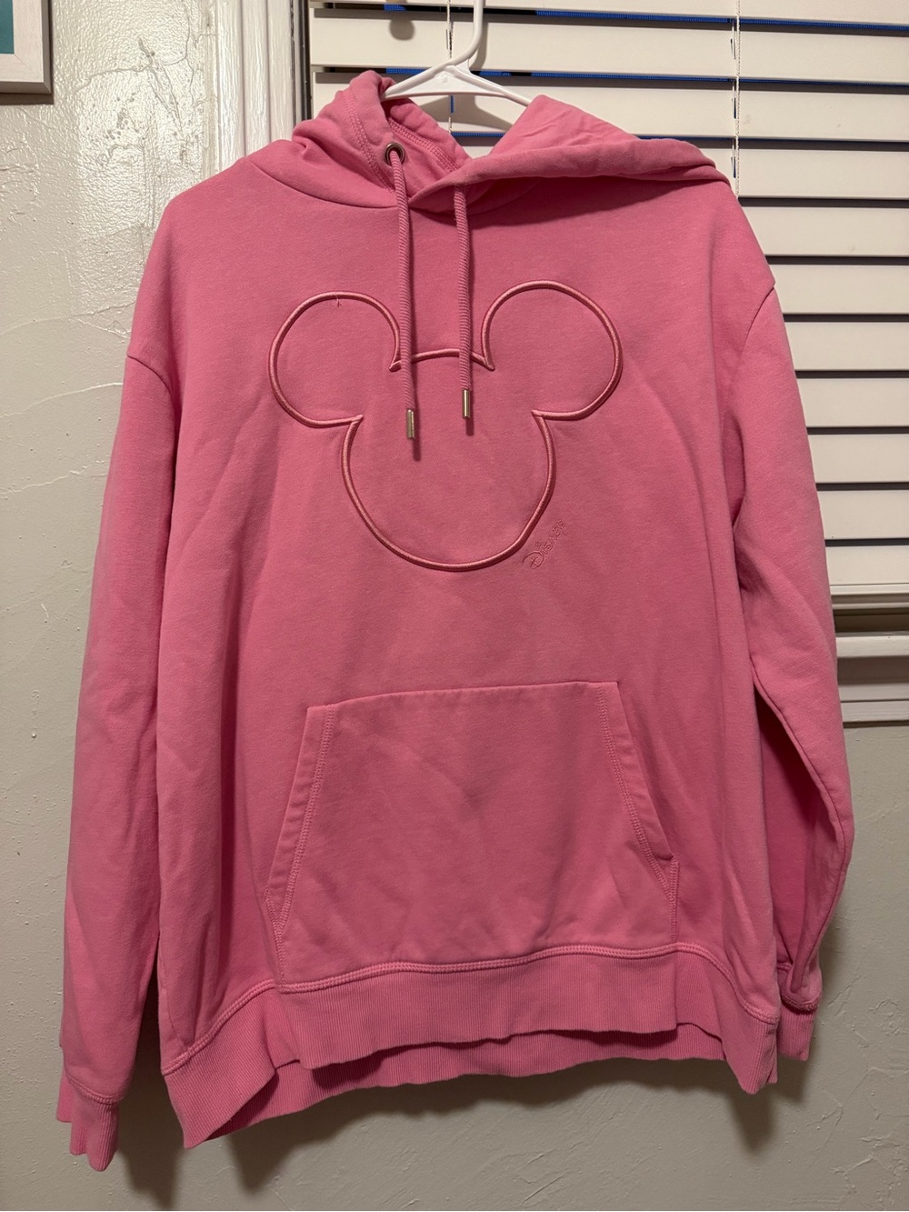 H&M Pink Mickey Outline Hoodie Sweatshirt - Women's Pullover